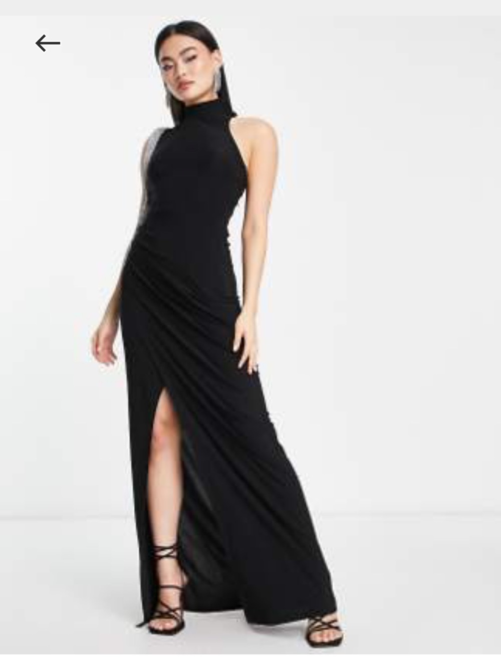 Trendyol high neck sleeveless dress with split